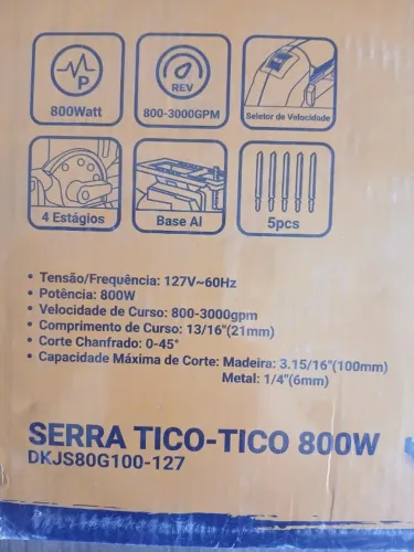 SERRA TICO-TICO 800W DEKO DKJS80 G100 127 240,00