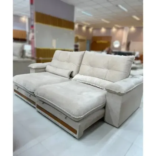 Sofá Retrátil e Reclinável Qatar 2,50 m - Pronta Entrega!