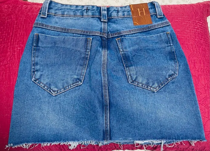 Saia Jeans Azul - Tamanho P