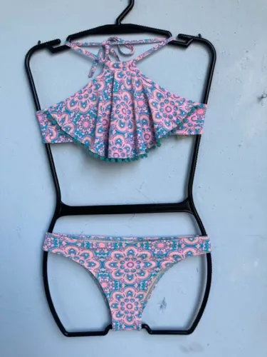 Biquíni Estampado Rosa Claro, Tam P