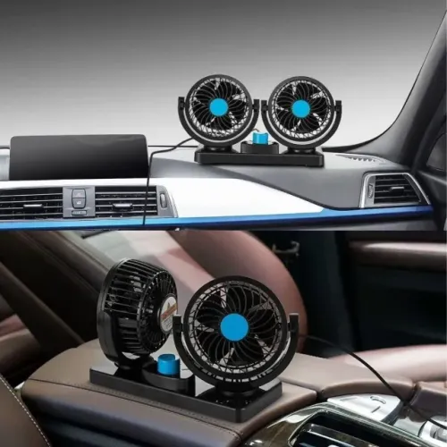 Ventilador Automotivo Duplo Ajustável 12V - Ideal para Carros, Caminhões e Outros BM-F908