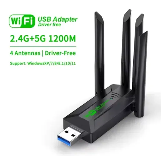 Adaptador Wi-fi 4 antenas Dual Band
