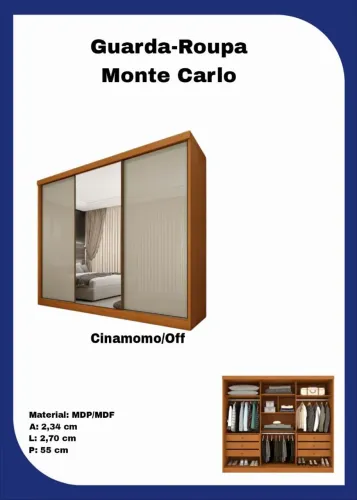 Guarda-Roupa Monte Carlo Cinamomo/Off