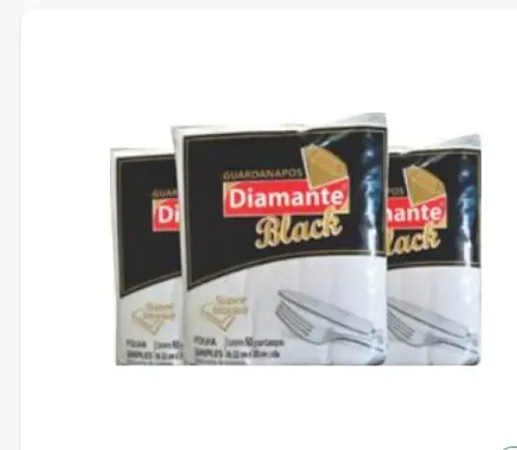FARDO DE GUARDANAPO DIAMANTE BLACK 20X18 TM FAMILIA C/ 48 UNI
