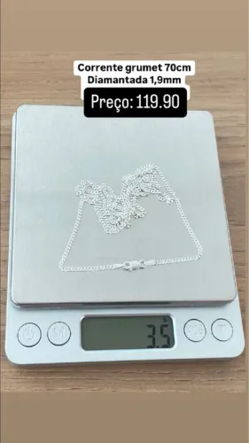 Corrente Grumet 70cm Diamant. 1,9mm