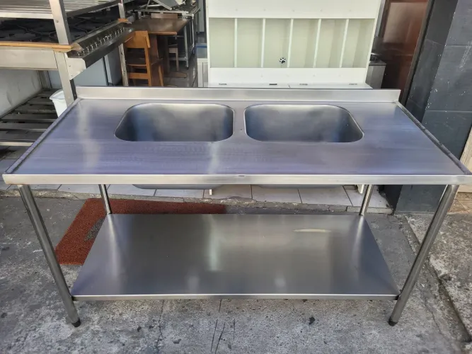Cuba Inox Dupla para Cozinha Industrial