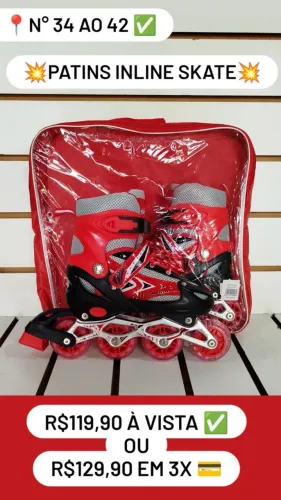 PATINS INLINE NOVO -  32 ao 41