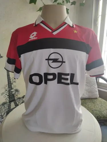 Camisa de Futebol Lotto Milan 1994/95 Uniforme 2 Away