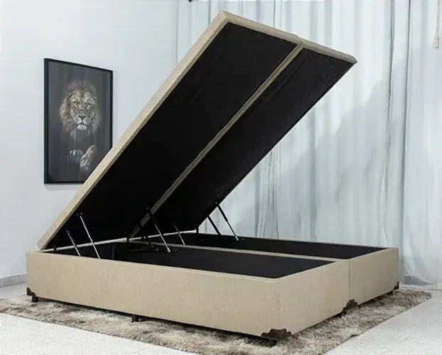 Cama Box Queen Bau Bipartido