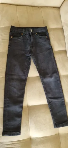 Calça jeans infantil preta ZARA