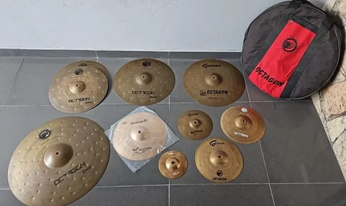 Kit Pratos Octagon Groove Gr 01 Set 6?, 8?, 10?, 12?, 14?, 16?, 20? Com Bag