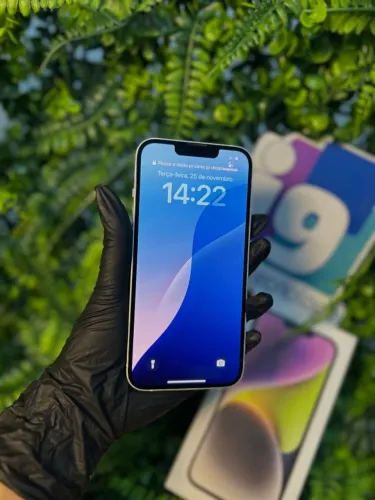 iPhone 14   Branco  128GB  82% saúde da bateria caixa e cabo Seminovo(3 meses de Garantia)