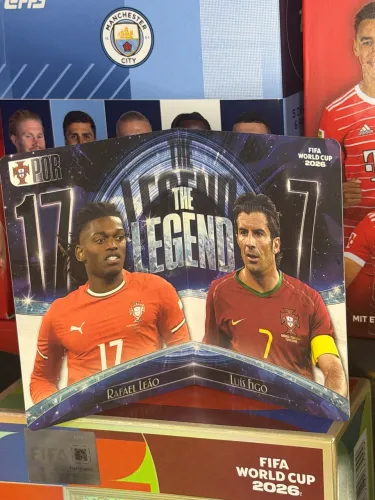 Card Panini x Kayou Copa 2026 Legend Booklet Luís Figo e Rafael Leão