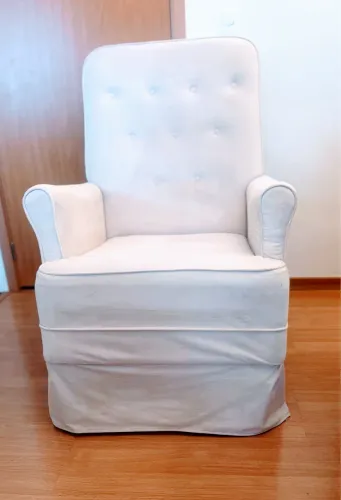 Poltrona amamentação suede e com balanço