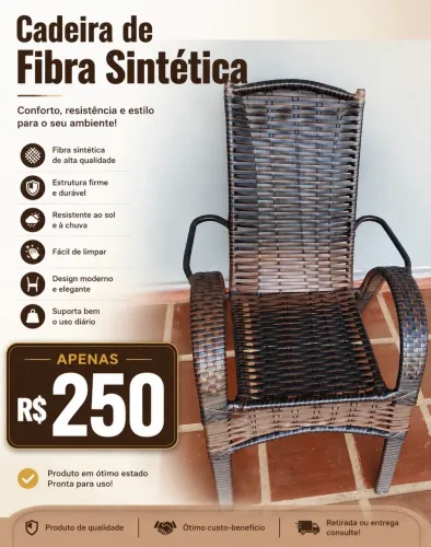 Cadeira de Fibra Sintética