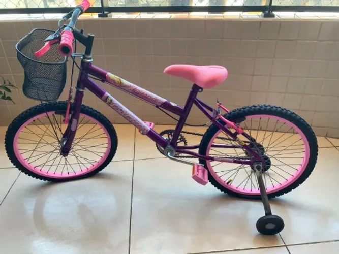 Bicicleta Bike Infantil Feminina Aro 20 Barbie Princess