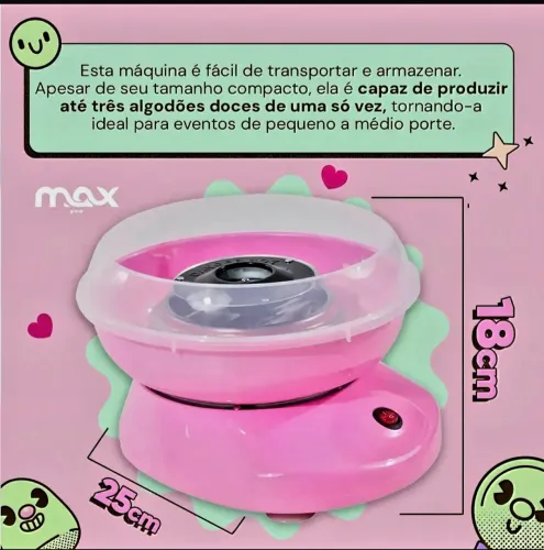 MÁQUINA DE FAZER ALGODÃO DOCE