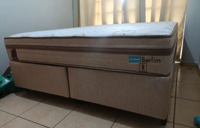 Cama box Queen size probel Berlim linho