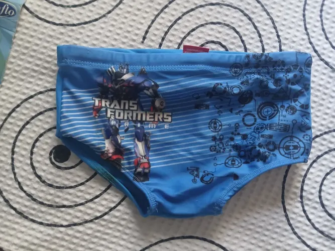 Sunga infantil Transformers azul 5 a 6 anos