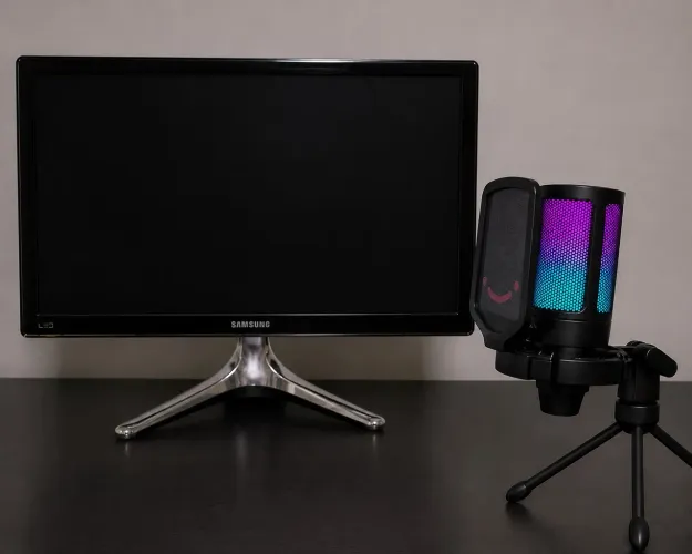Kit Gamer Monitor Samsung + Microfone Fifine RGB