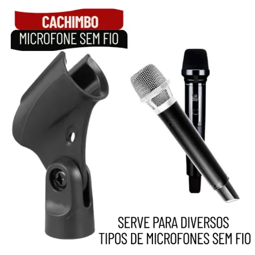Cachimbo para Microfone Sem Fio com Rosca Metálica 58 para Microfones 32 e 35mm - SMS11