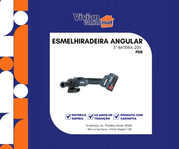 Esmelhiradeira Angular 5" Bateria 20v PDR