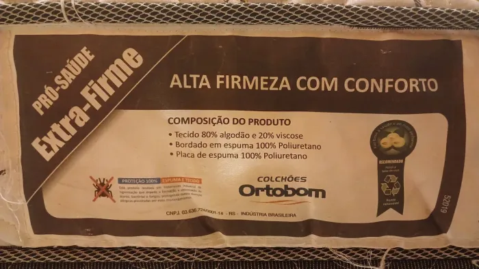 Cama casal - colchão extra firme - 138x188x22