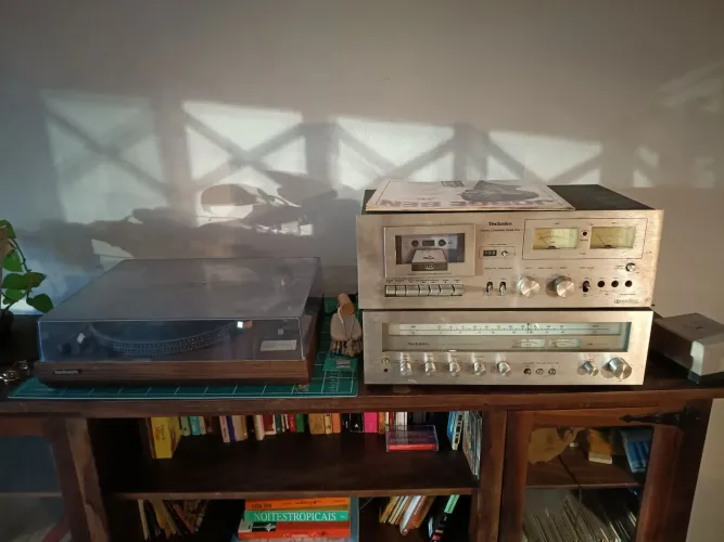 Som Vintage Technics Completo - Receiver + Tape Deck 614 + Toca-Discos (Funcionando)