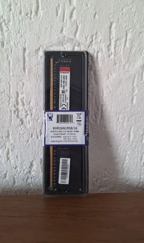 Memória RAM para PC 16G KINGSTON DD4 - NOVA