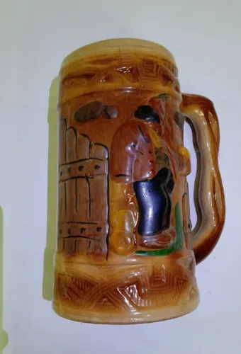 Caneca de Chopp antiga de Cerâmica 2 litros João Sehn relíquia