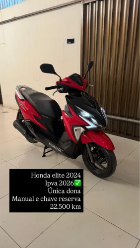 Honda Elite 125 2024 única dona vendo/troco