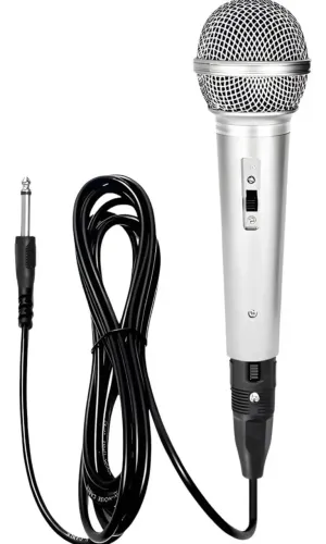 Microfone Com Fio Dinâmico Profissional 2,5m - Novo
