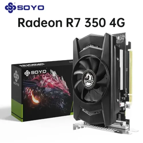 Placa de Vídeo SOYO AMD Radeon R7 350, 4 GB, GDDR5, 128 bits, Nova, Lacrada