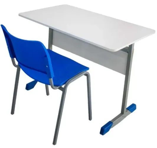 kit Mesa de professor com cadeira azul - Mesa 1,00x0,60