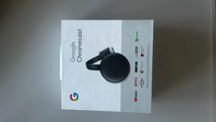 Google Chromecast na caixa