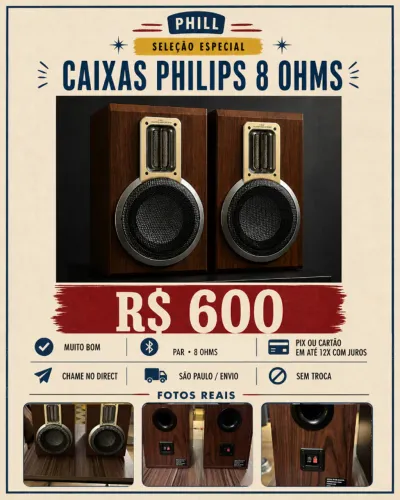 CAIXAS PHILIPS 8 OHMS