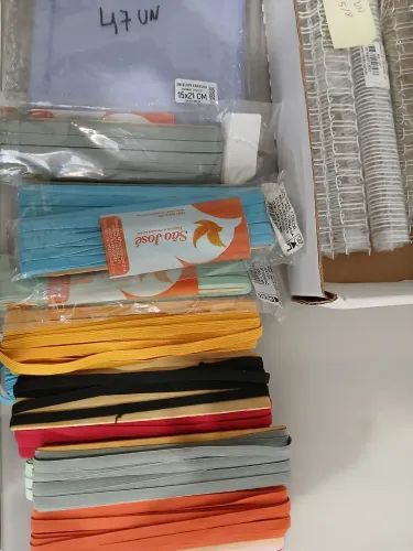 Kit encadernação. Wireo, elásticos, envelope canguru.