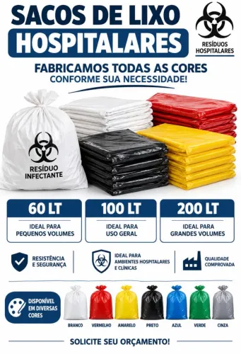 Saco de lixo hospitalar