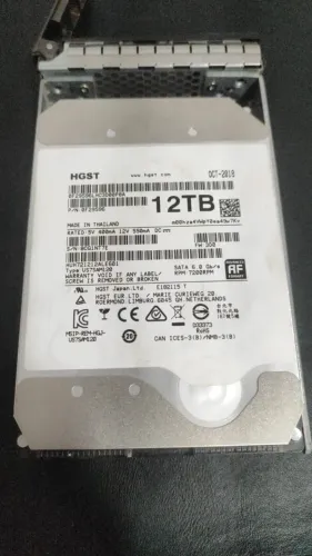HD Enterprise 12TB Tera 3.5" HGST HUH721212ALE601 funcionando 100% SN8CG1NT7E 7200rpm 6Gbs