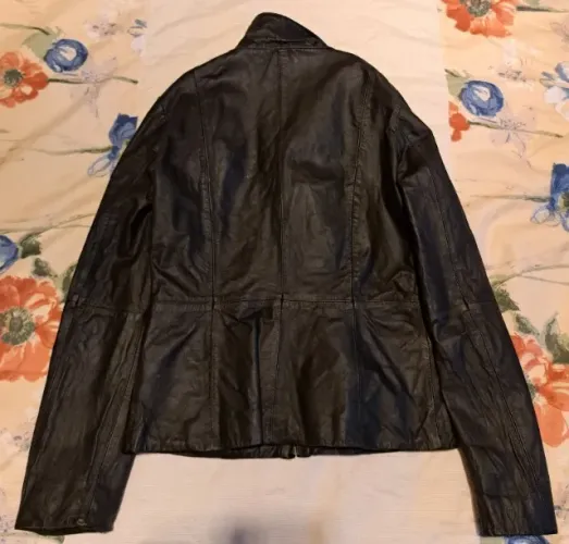 Jaqueta de couro legítimo feminino julian marcuir tamanho p