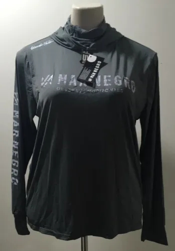 Camiseta Térmica com Capuz - GG - Mar Negro - NOVA