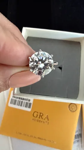 Anel de Moissanite de 11mm ( tamanho 18)