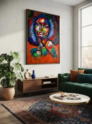 Quadro decor. Espátula ,acrílico. Tamanho 80x60.