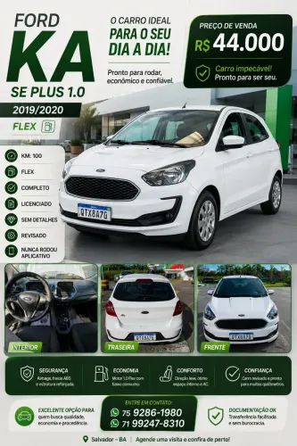 Ford KA 1.0 Se/se Plus Tivct Flex 5P 2020