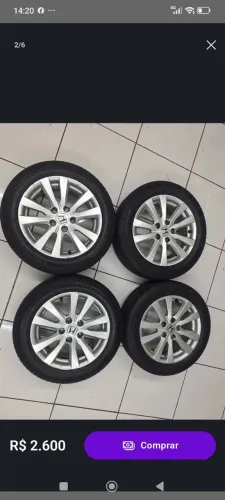 Jogos de rodas com pneus bons aro 16 Civic g9