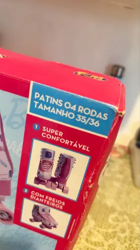 Patins 4 rodas feminino 35/36