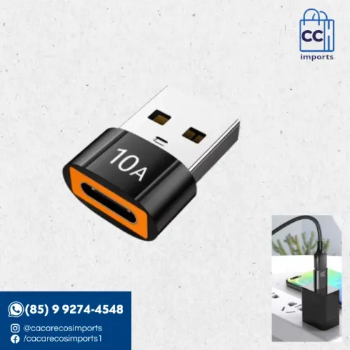 Adaptador OTG USB 3.0 para Tipo C USB Fêmea x Tipo C Macho | Novo | Pronta Entrega
