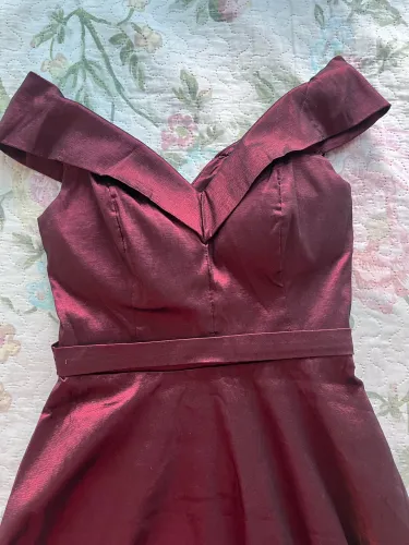 Vestido vintage Marsala longo P /M