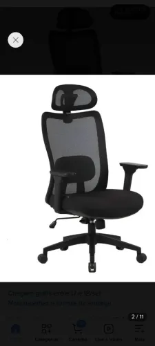 Cadeira Ergonômica De Escritório Astra Pro Preta Elements
