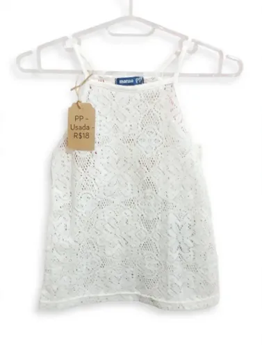 Blusa Regata Rendada Tam PP